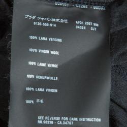 Pre Owned Prada Black Long Sleeve Top XS