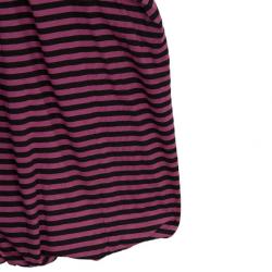 Pre Owned Prada Striped Strapless Dress M