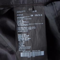 Pre Owned Prada Multicolor Diamond Print Silk And Wool Blend Cropped Pants M