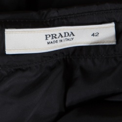 Pre Owned Prada Black Pleated A Line Skirt M