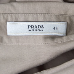 Pre Owned Prada Beige Long Sleeve Button Front Shirt M