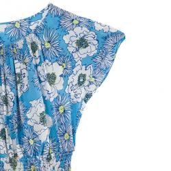 Pre Owned Prada Blue Floral Top M