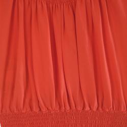 Prada Red Pleated Top M
