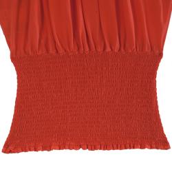 Prada Red Pleated Top M