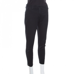 Pre Owned Prada Black Cotton Tailored Pants S