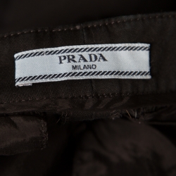 Pre Owned Prada Black Cotton Tailored Pants S