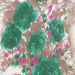 Prada Off White Floral Intarsia Pattern Fuzzy Angora Sweater M