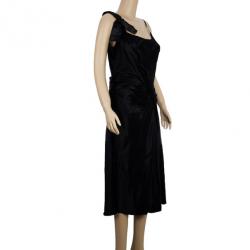 Pre Owned Prada Silk Pleated Dress L