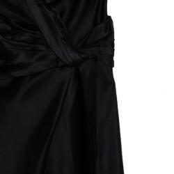 Pre Owned Prada Silk Pleated Dress L