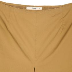 Prada Khaki Single Box Pleat Skirt S