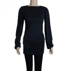 Pre Owned Prada Black Long Sleeve Top XS
