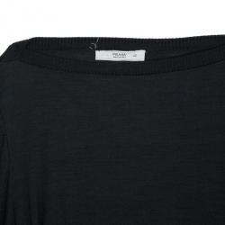 Pre Owned Prada Black Long Sleeve Top XS