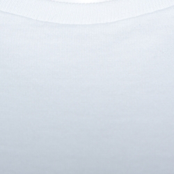 Pre Owned Prada White Cotton Crew Neck Short Sleeve T-Shirt XS