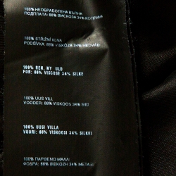 Pre Owned Prada Black Wool Crepe Short Sleeve Sheath Dress M