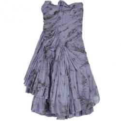 Pre Owned Prada Lilla Ruffle Cotton Dress M