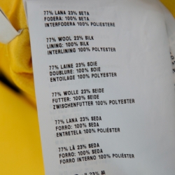 Pre Owned فستان ميني برادا صوف وحرير أصفر وأسود