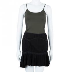Prada Ruched Fit Flare Skirt S