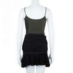 Prada Ruched Fit Flare Skirt S