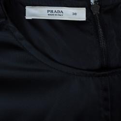 Pre Owned Prada Black Belted Shift Dress S