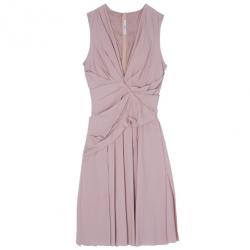 Pre Owned Prada Taffeta Pleated Knee-length Dress M