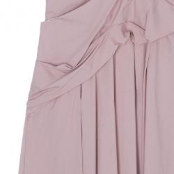 Pre Owned Prada Taffeta Pleated Knee-length Dress M