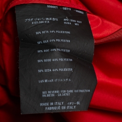 Pre Owned Prada Red Silk Blend Zip Front Dress M