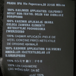 Pre Owned Prada Black Cashmere Elbow-Patch Detail Cardigan M