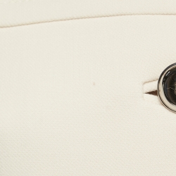 Prada Cream Wool Belted Mid Length Coat M
