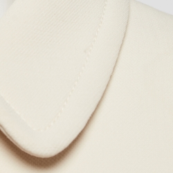 Prada Cream Wool Belted Mid Length Coat M