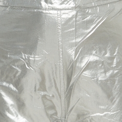 Pre Owned Prada Silver Synthetic Ripstop Straight-Leg Ski Pants M