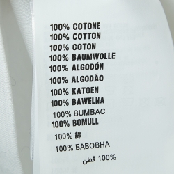 Pre Owned Prada White Cotton Knit Logo Applique Tank Top L