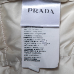 Pre Owned Prada Burgundy Down Puffer Zip Up Vest L