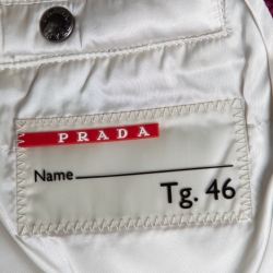 Pre Owned Prada Burgundy Down Puffer Zip Up Vest L