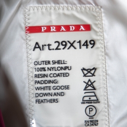 Pre Owned Prada Burgundy Down Puffer Zip Up Vest L