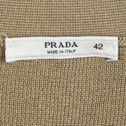 Prada Brown Cashmere Button Front Long Sleeve Cardigan M