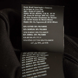 Pre Owned Prada Black Jersey Cropped Hoodie S