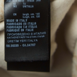 Prada Beige Triangle Logo Wool Cape One Size