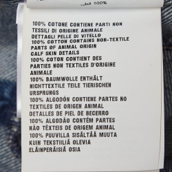 مملوكة مسبقًا Prada Blue Logo Triangle Denim Cropped Jacket XS