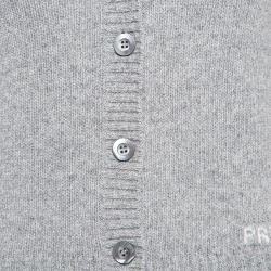 Pre Owned Prada Grey Wool Blend Button Front Cardigan S