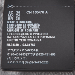 Pre Owned Prada Grey Wool Blend Button Front Cardigan S