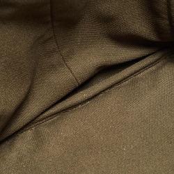 Pre Owned Prada Military Green Canapa Canvas Shopper Tote