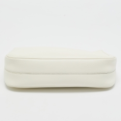 Prada Cream Saffiano Leather Re-Edition 2005 Baguette Bag