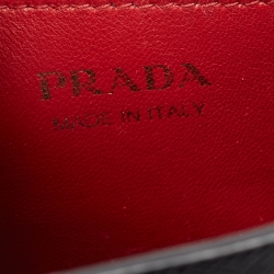 Pre Owned Prada Black Saffiano Cuir Leather Small Panier Top Handle Bag