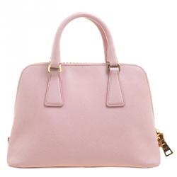 Pre Owned Prada Pastel Saffiano Lux Leather Small Promenade Top Handle Bag