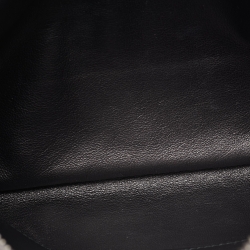 Prada Silver Saffiano Lux Leather Push Lock Clutch