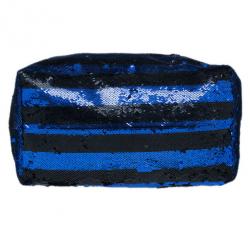 Pre Owned Prada Blue and Black Sequin Tote