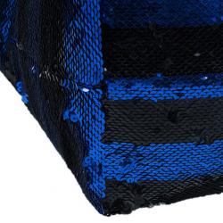 Pre Owned Prada Blue and Black Sequin Tote