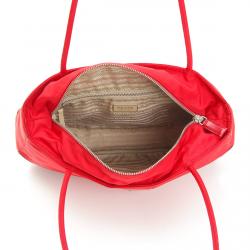 Pre Owned Prada Red Tessuto Nylon/Leather Tote
