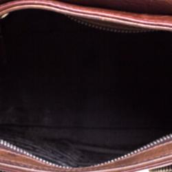 Pre Owned Prada Brown Leather Shoulder Bag