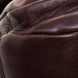 Pre Owned Prada Brown Leather Shoulder Bag